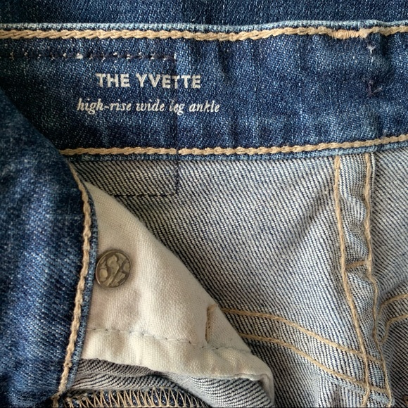 AG Adriano Goldschmied Jeans AG-ED Denim THE YVETTE High Rise Wide Leg Size 24R - Picture 4 of 16